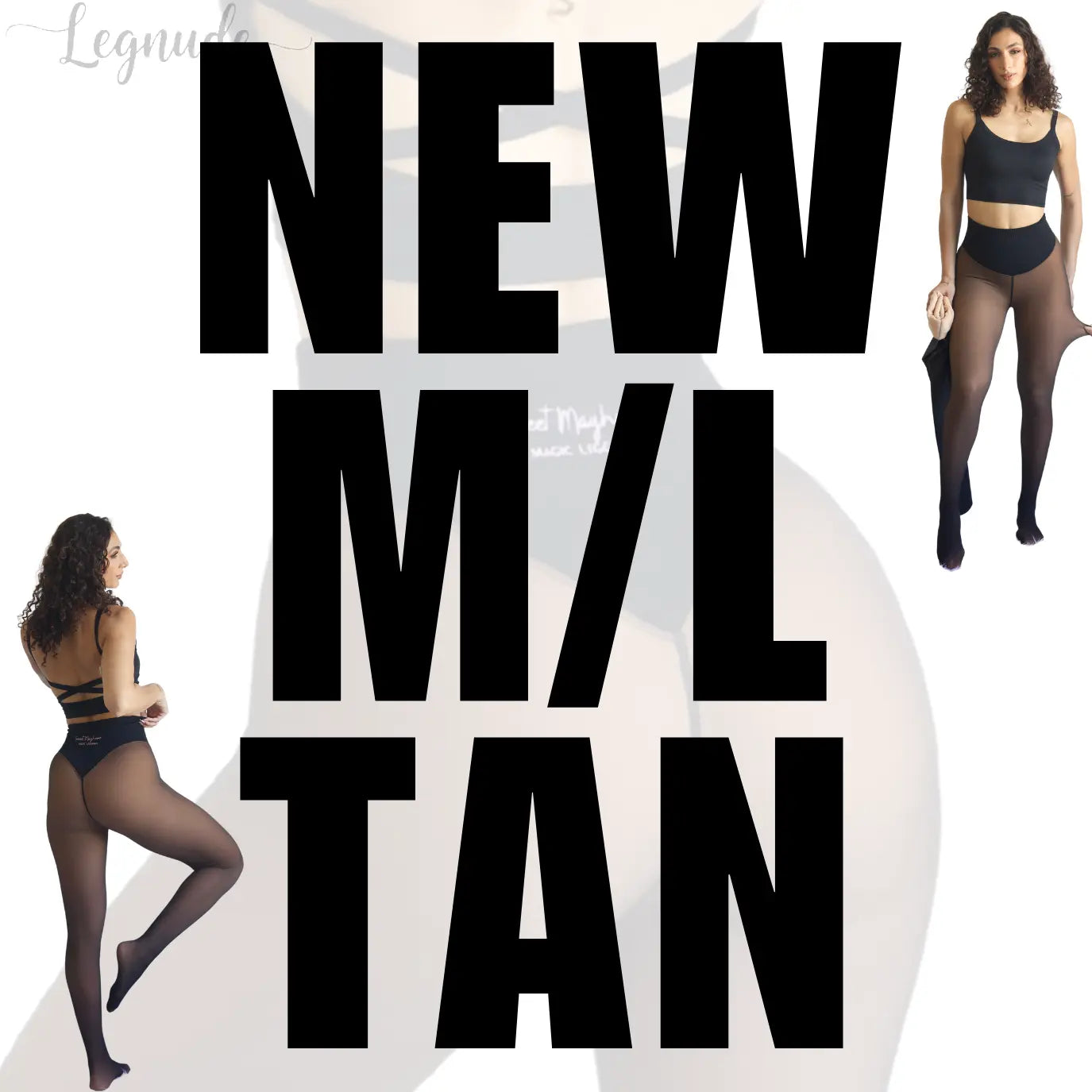 Legnude The Glow Up magic leggings in Latte Tan shade, size M/L — one-seam compression band leggings