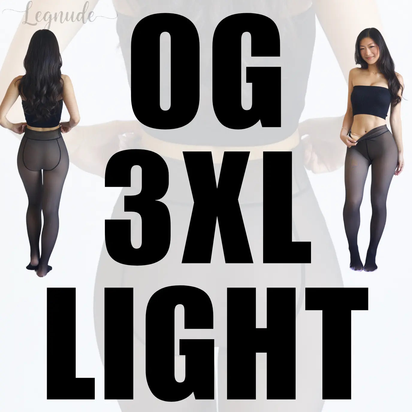 Legnude The Original magic leggings in Light shade, size 2XL/3XL — high-waisted sculpting compression leggings