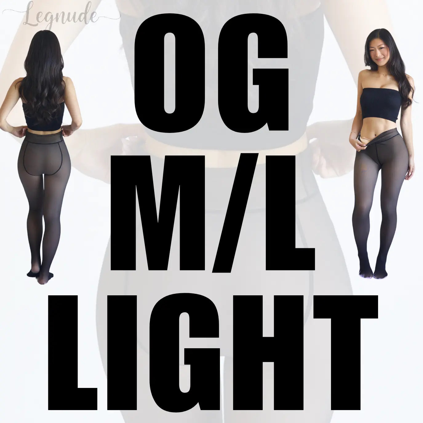 Legnude The Original magic leggings in Light shade, size M/L — high-waisted sculpting compression leggings