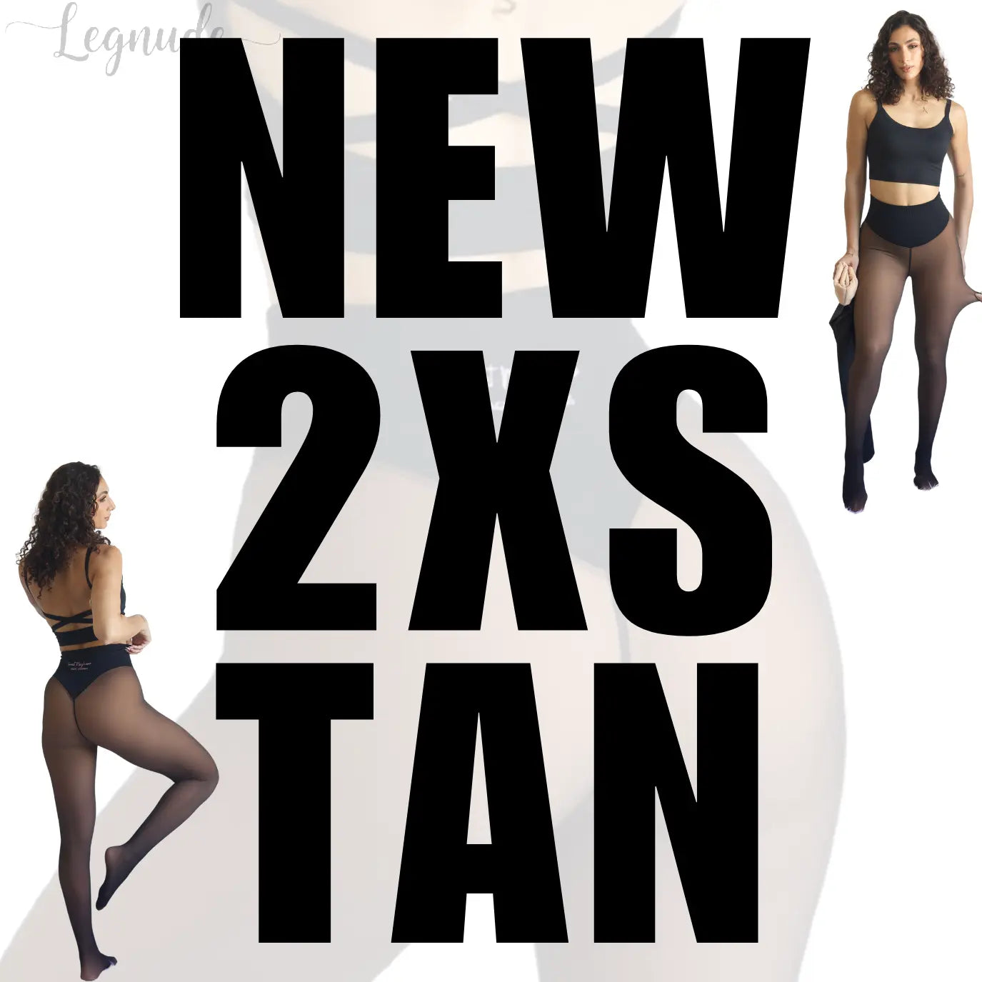 Legnude The Glow Up magic leggings in Latte Tan shade, size XXS/XS — one-seam compression band leggings