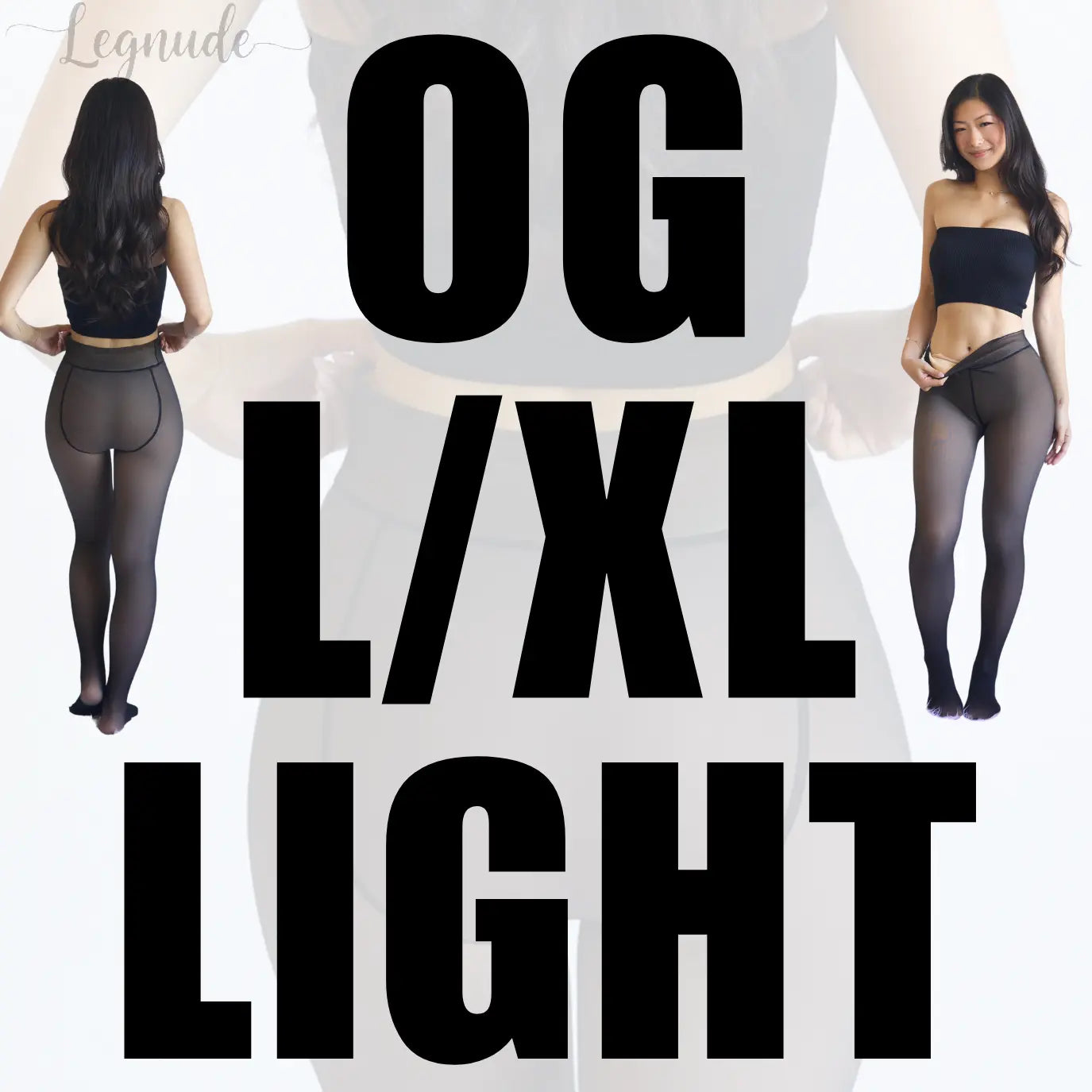 Legnude The Original magic leggings in Light shade, size L/XL — high-waisted sculpting compression leggings