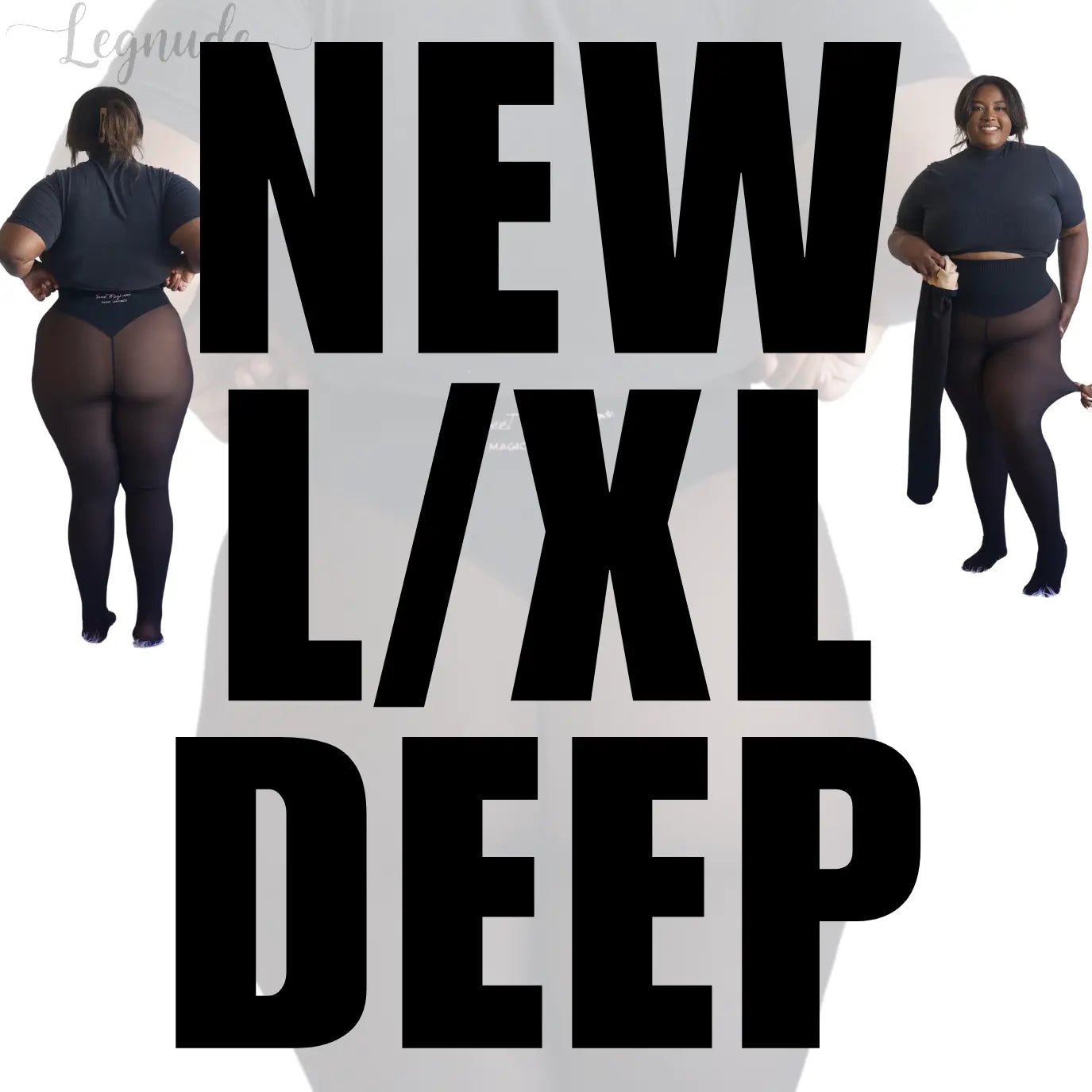 Legnude The Glow Up magic leggings in Espresso Deep shade, size L/XL — one-seam compression band leggings