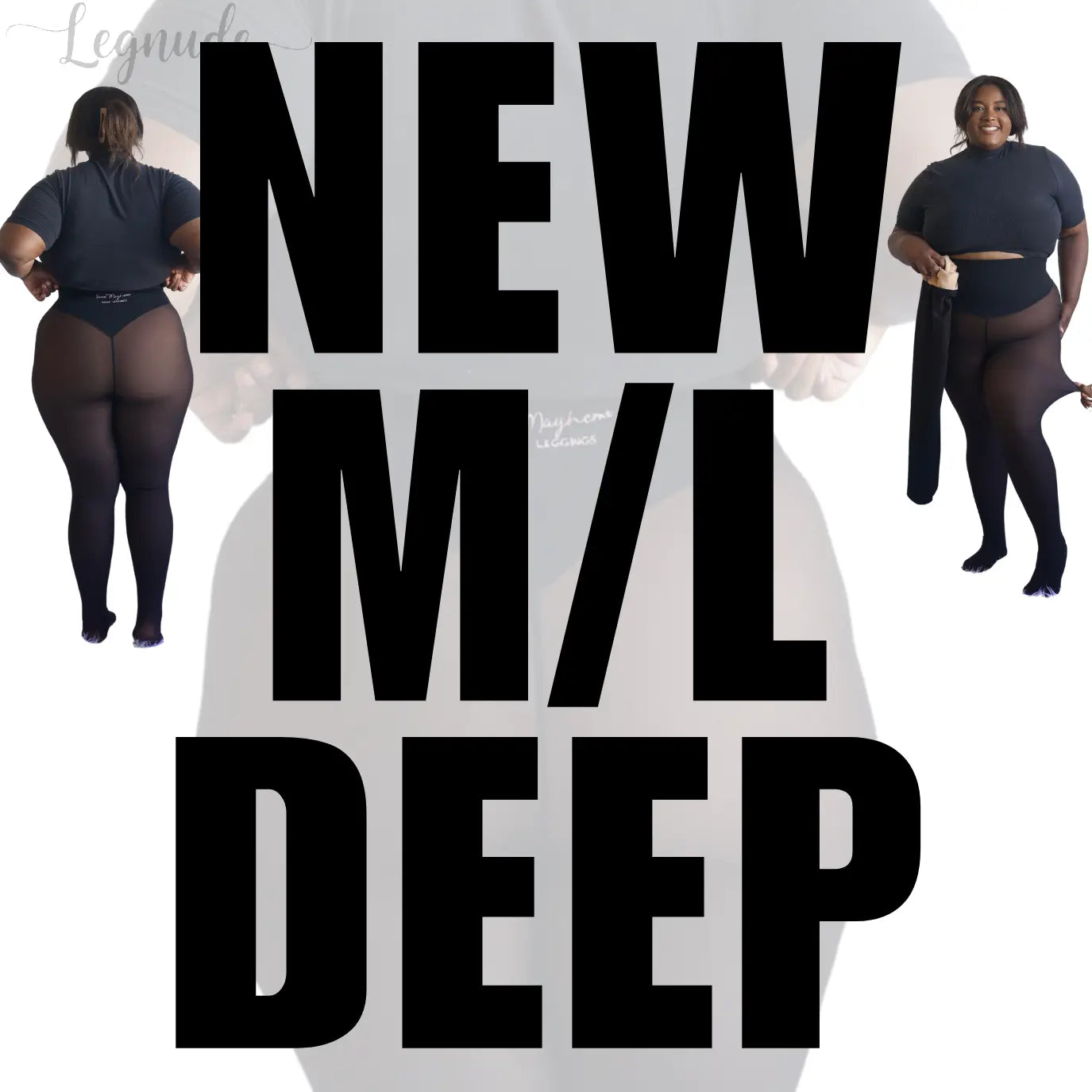 Legnude The Glow Up magic leggings in Espresso Deep shade, size M/L — one-seam compression band leggings