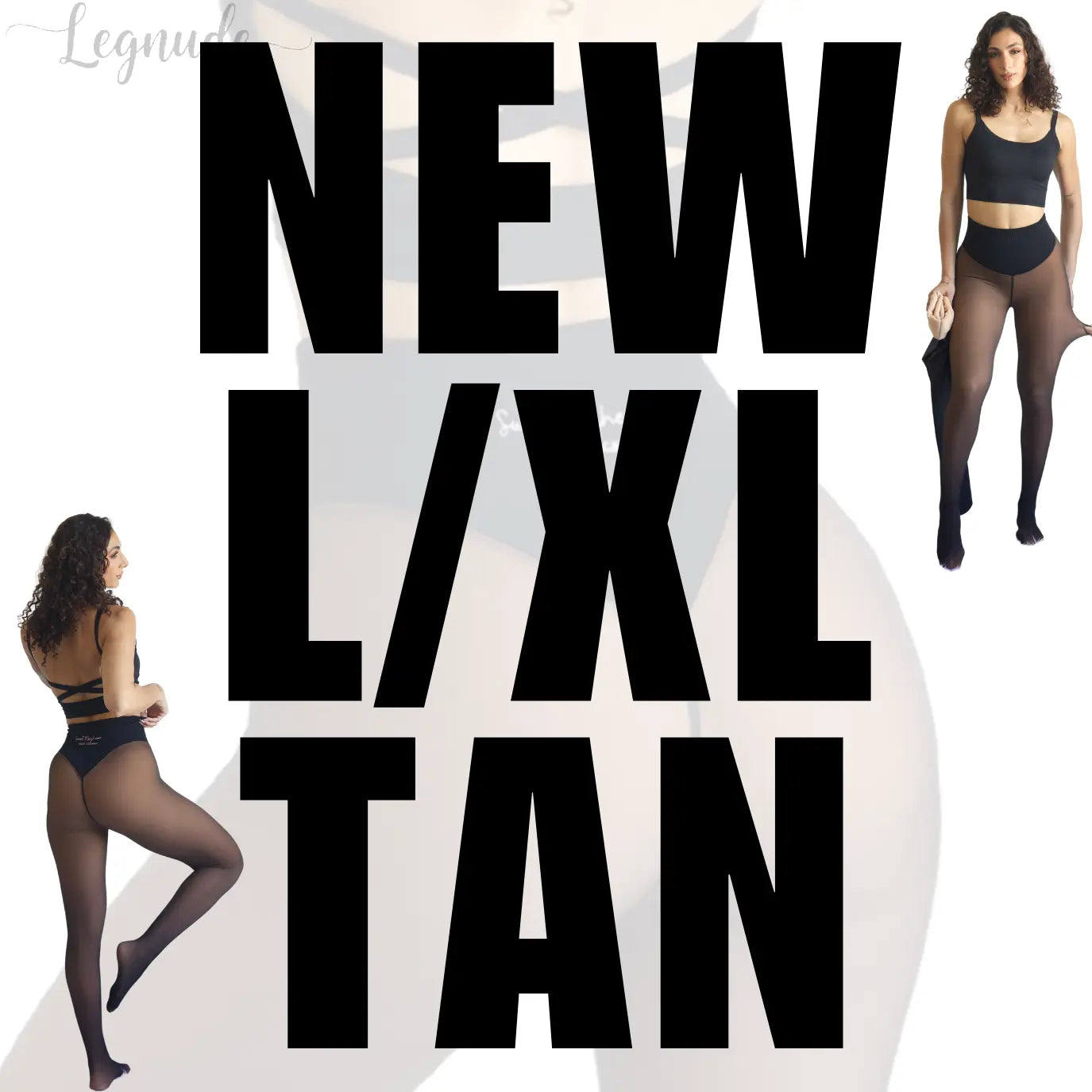 Legnude The Glow Up magic leggings in Latte Tan shade, size L/XL — one-seam compression band leggings